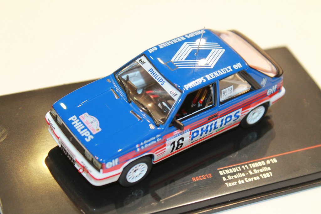 RENAULT 11 TURBO N°16 TOUR DE CORSE 1987 IXO 1/43°