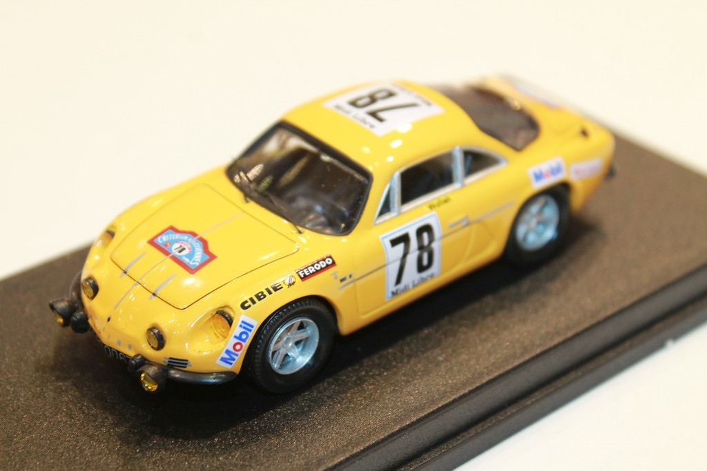 ALPINE RENAULT A110 N° 78 CRITERIUM DES CEVENNES 1969 TROFEU 1/43°