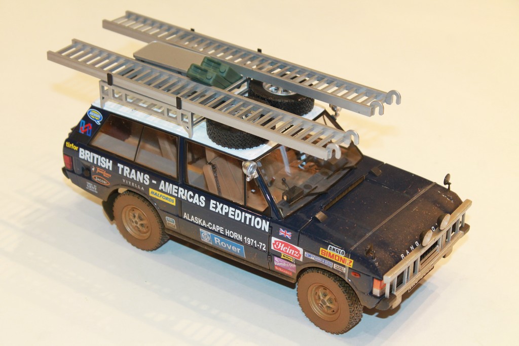 LAND ROVER RANGE ROVER "THE BRITISH TRANS-AMERICAS EXPEDITION" EDITION 1971-1972 DIRTY VERSION ALMOST REAL 1/18°