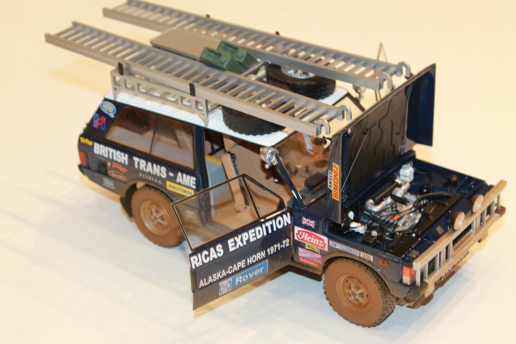 LAND ROVER RANGE ROVER "THE BRITISH TRANS-AMERICAS EXPEDITION" EDITION 1971-1972 DIRTY VERSION ALMOST REAL 1/18°