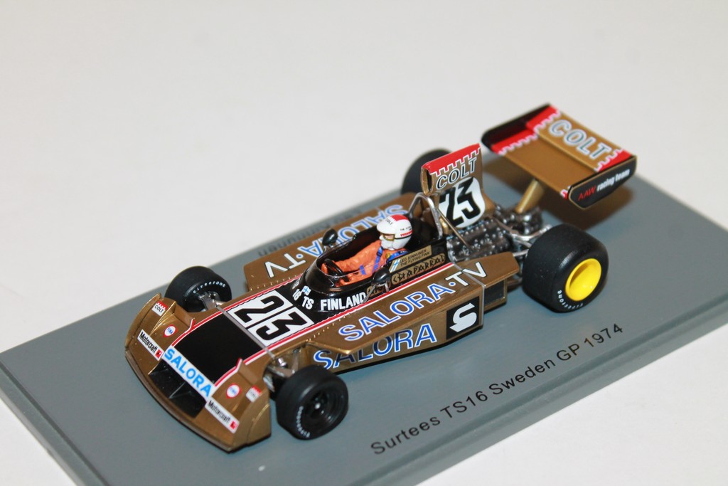SURTEES TS16 GP DE SUEDE 1974 KINNUNEN SPARK 1/43°