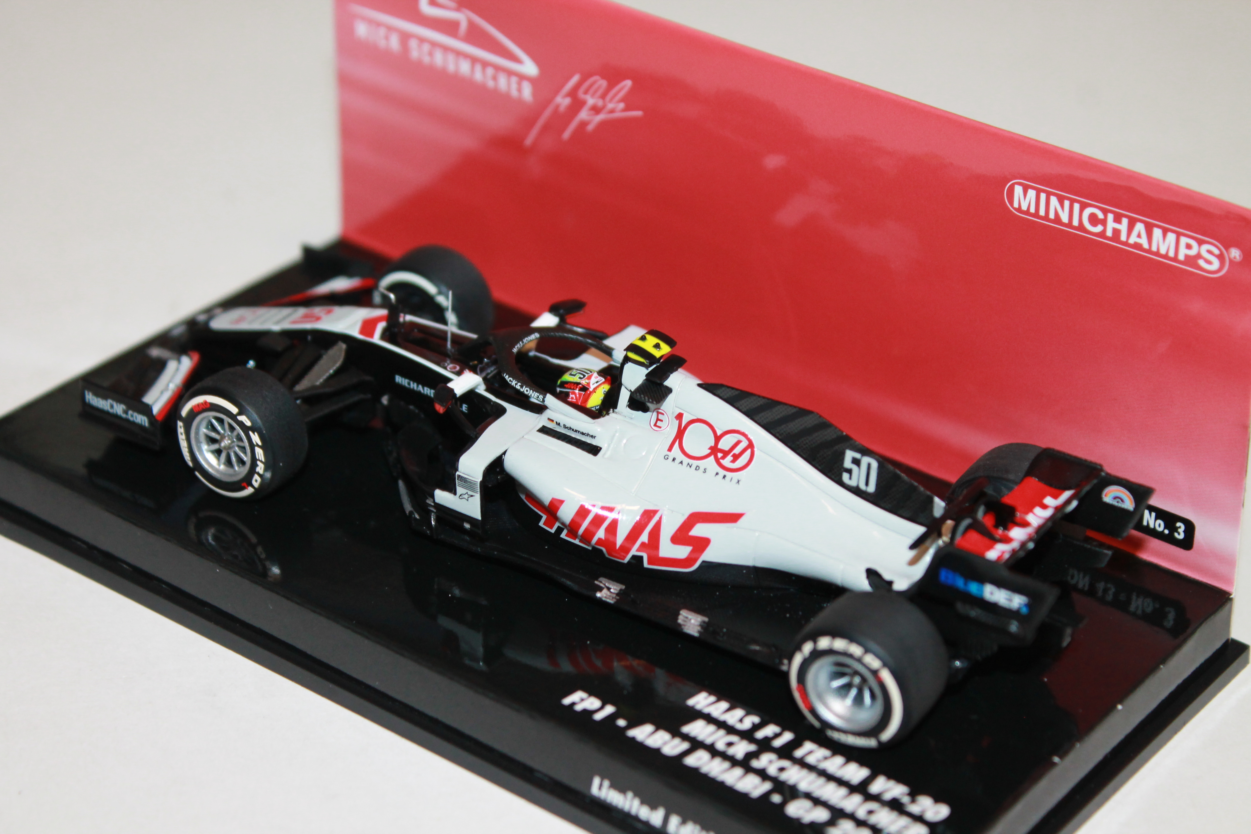 HAAS F1 TEAM VF-20 MICK SCHUMACHER  FP1 ABU DHABI GP 2020 MINICHAMPS 1/43°