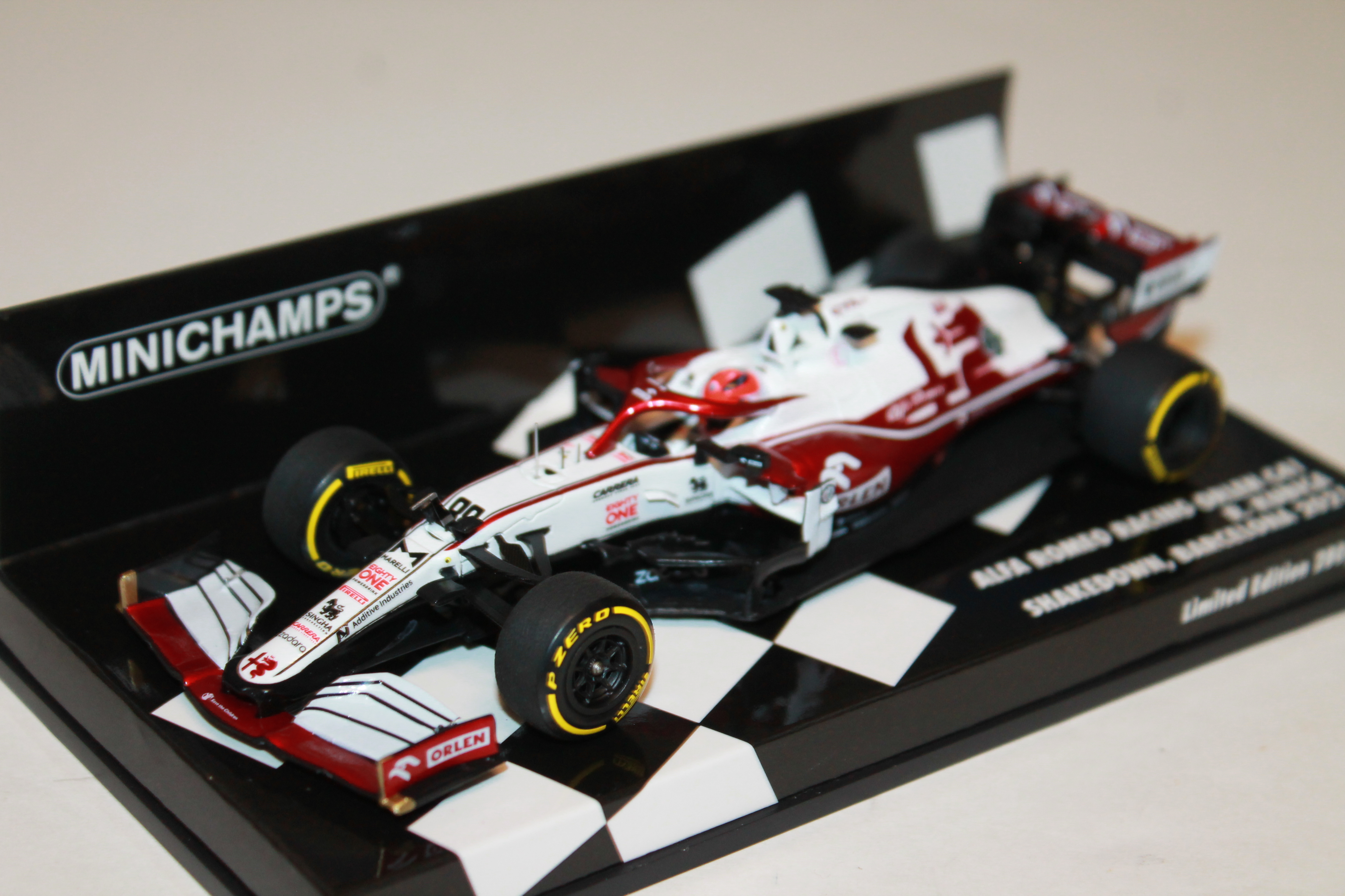 ALFA ROMEO RACING ORLEN C41 SHAKEDOWN BARCELONA 2021 MINICHAMPS 1/43°