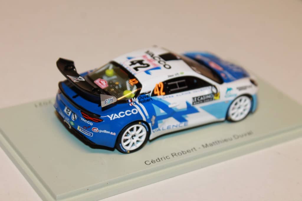 Miniature Spark Alpine A110 RGT N°42 Rallye Monte Carlo 2024 - échelle 1/43