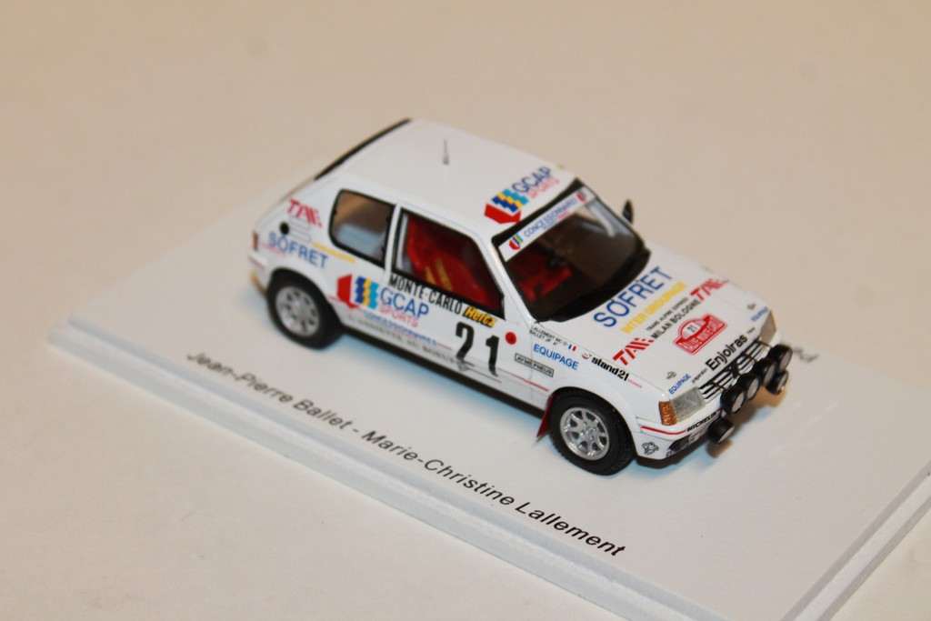PEUGEOT 205 GTI 3ème MONTE CARLO 1988 SPARK 1/43°
