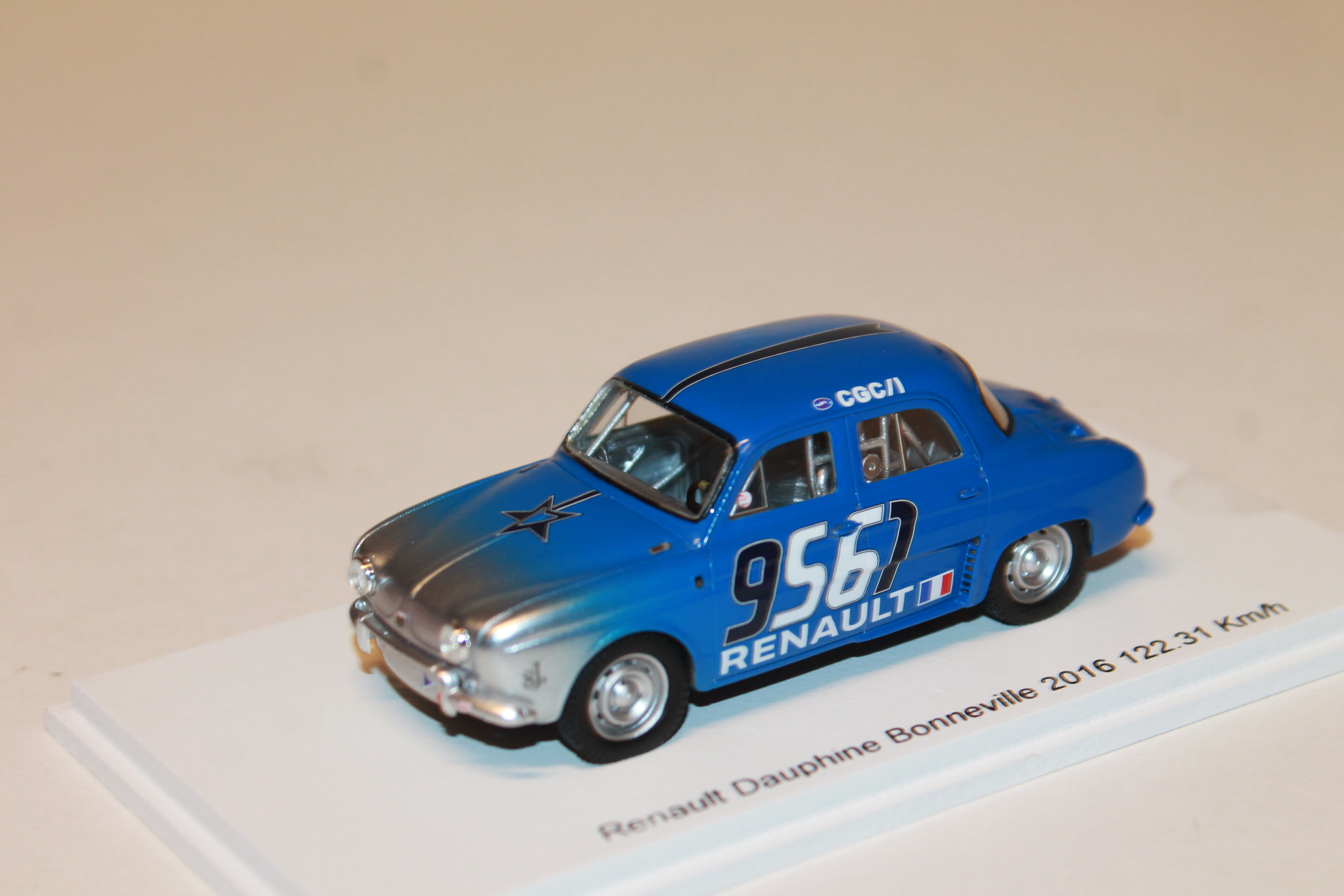 RENAULT DAUPHINE BONNEVILLE 122,31 KM/H 2016 SPARK 1/43°