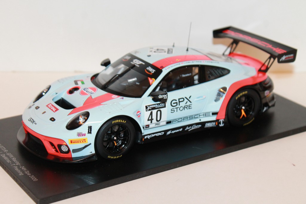 PORSCHE 911 GT3 R N°40 SPA 24H 2020 GPX RACING SPARK 1/18°