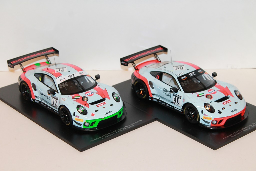 PORSCHE 911 GT3 R N°40 SPA 24H 2020 GPX RACING SPARK 1/18°
