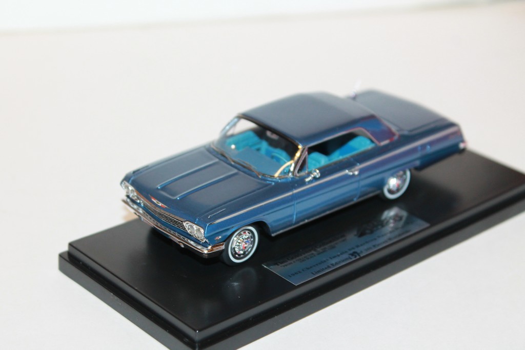 CHEVROLET IMPALA SS HARD TOP 1962 BLEU GOLDVARG 1/43°