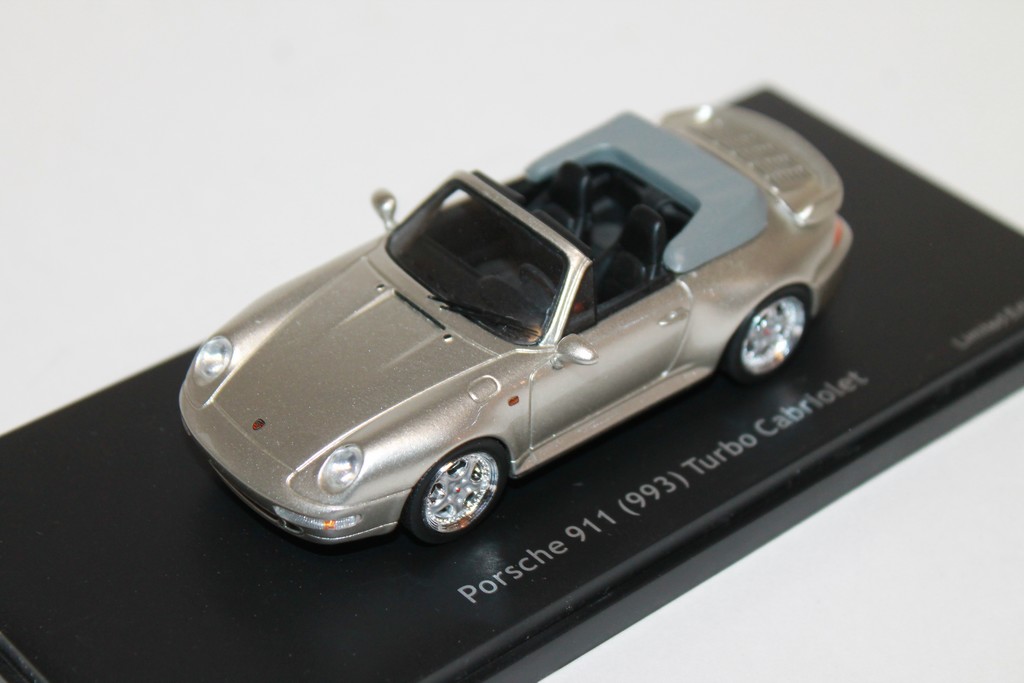 PORSCHE 993 TURBO CABRIOLET ARGENT 1996 SCHUCO 1/43°