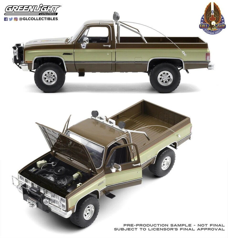 GMC K2500 SIERRA 1982 "L'HOMME QUI TOMBE A PIC" GREENLIGHT 1/18°
