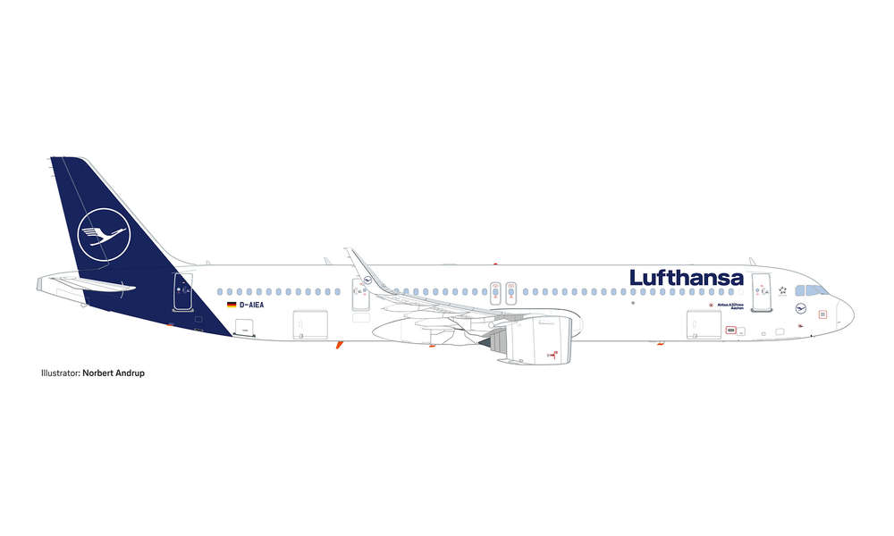 AIRBUS A321 NEO LUFTHANSA HERPA 1/500°