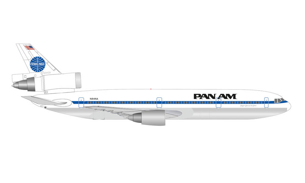 MCDONNEL DOUGLAS DC-10-30 PANAM HERPA 1/500°