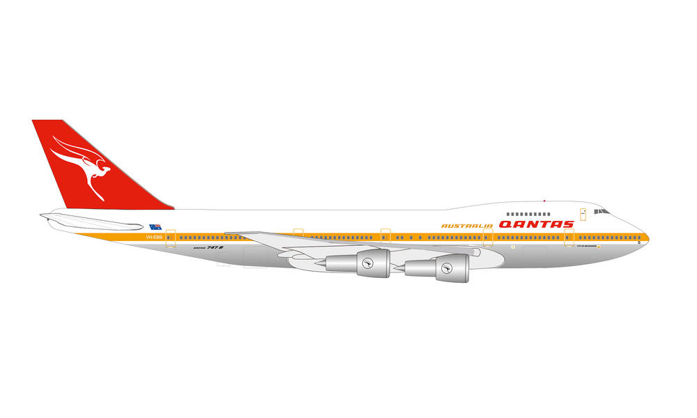 BOEING 747-200 QANTAS HERPA 1/500°