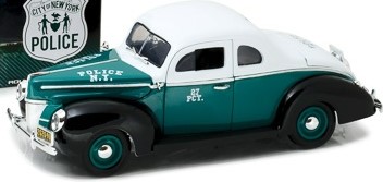 FORD DELUXE COUPE 1940 NYPD GREENLIGHT 1/18°