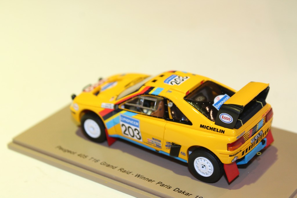 PEUGEOT 405 T16 N°203 WIN PARIS DAKAR 1990 SPARK 1/43°