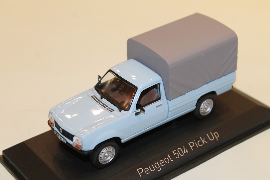 PEUGEOT 504 PICK UP BLEU 1985 NOREV 1/43°