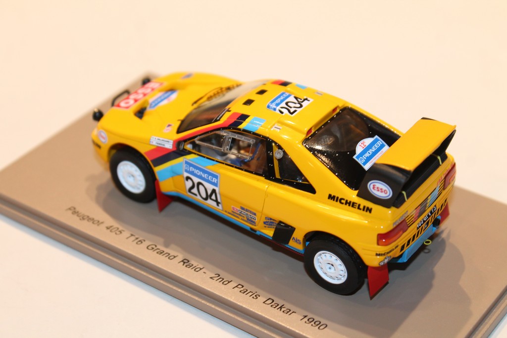 PEUGEOT 405 T16 N°204 DAKAR 1990  SPARK 1/43°