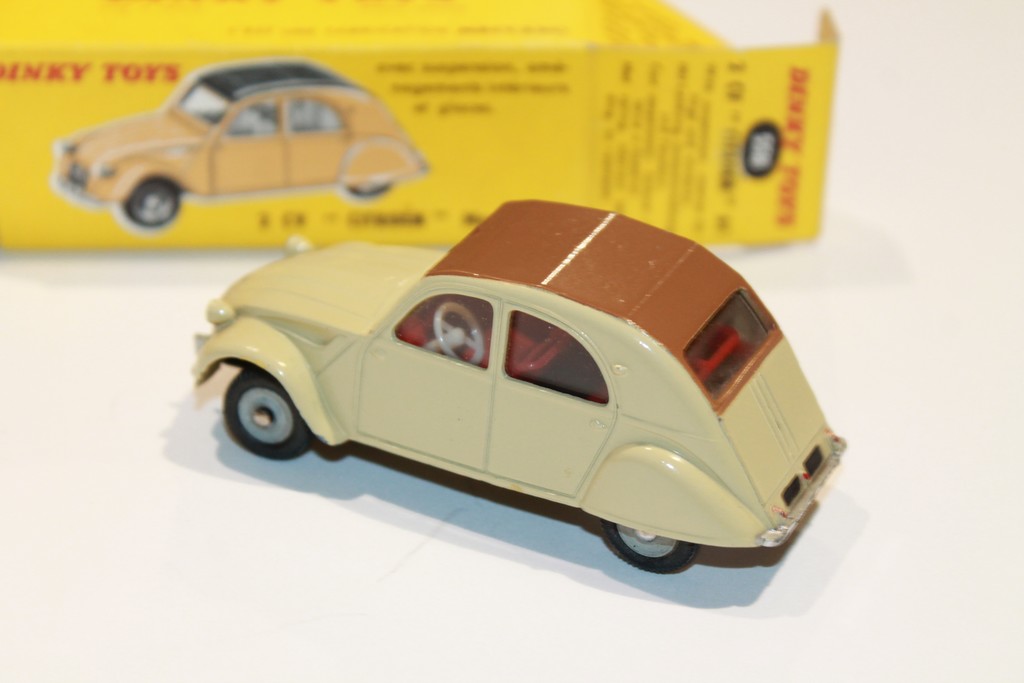 certif DINKY TOYS ATLAS repro ref 558 1 fiche citroen 2CV jaune 