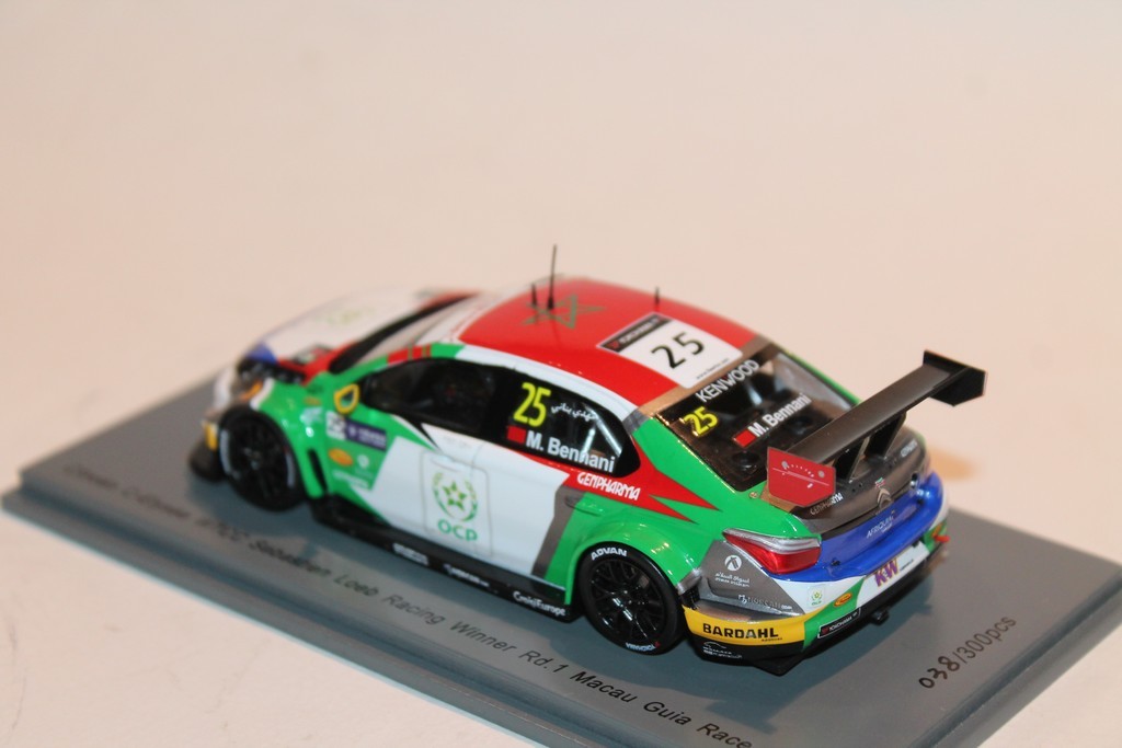 CITROEN C-ELYSEE N°25 WTCC RACING WINNER MACAU GUIA RACE 2017 SPARK 1/43°