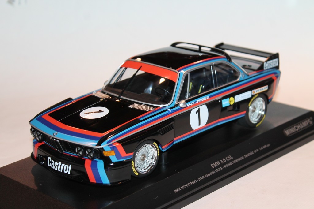 BMW 3.0 CSL N°1 WINNER NORISHING TROPHAE 1974 MINICHAMPS 1/18°