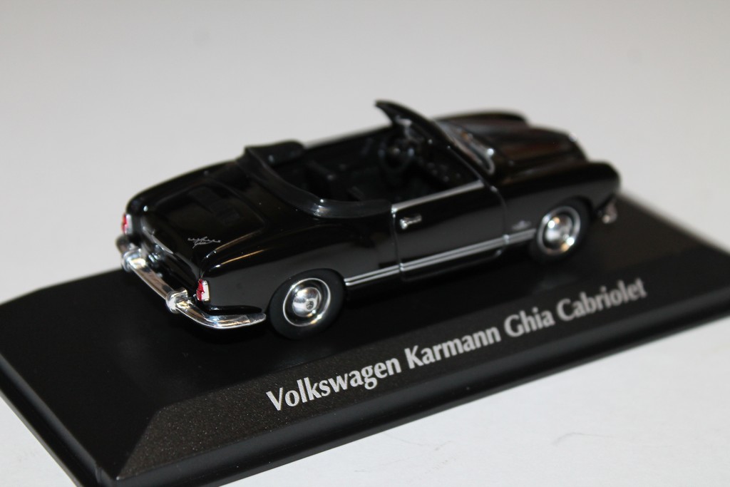 VOLKSWAGEN KARMMANN GHIA CABRIOLET NOIR 1955 MAXICHAMPS 1/43°