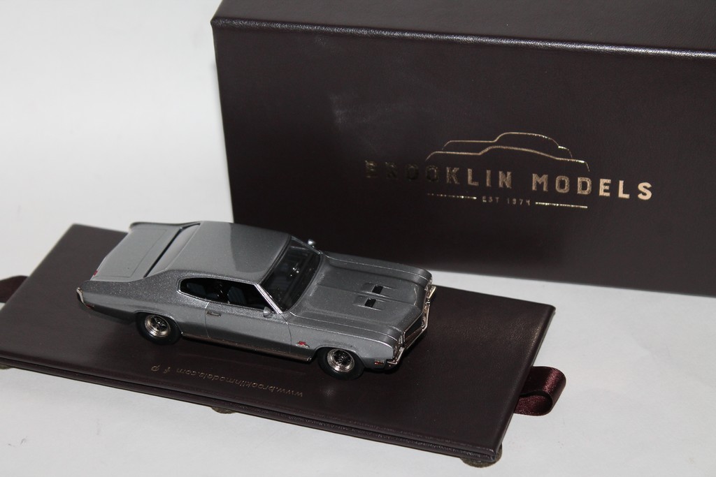 BUICK GS 455 HARDTOP SILVER MIST 1970 BROOKLYN MODELS 1/43°