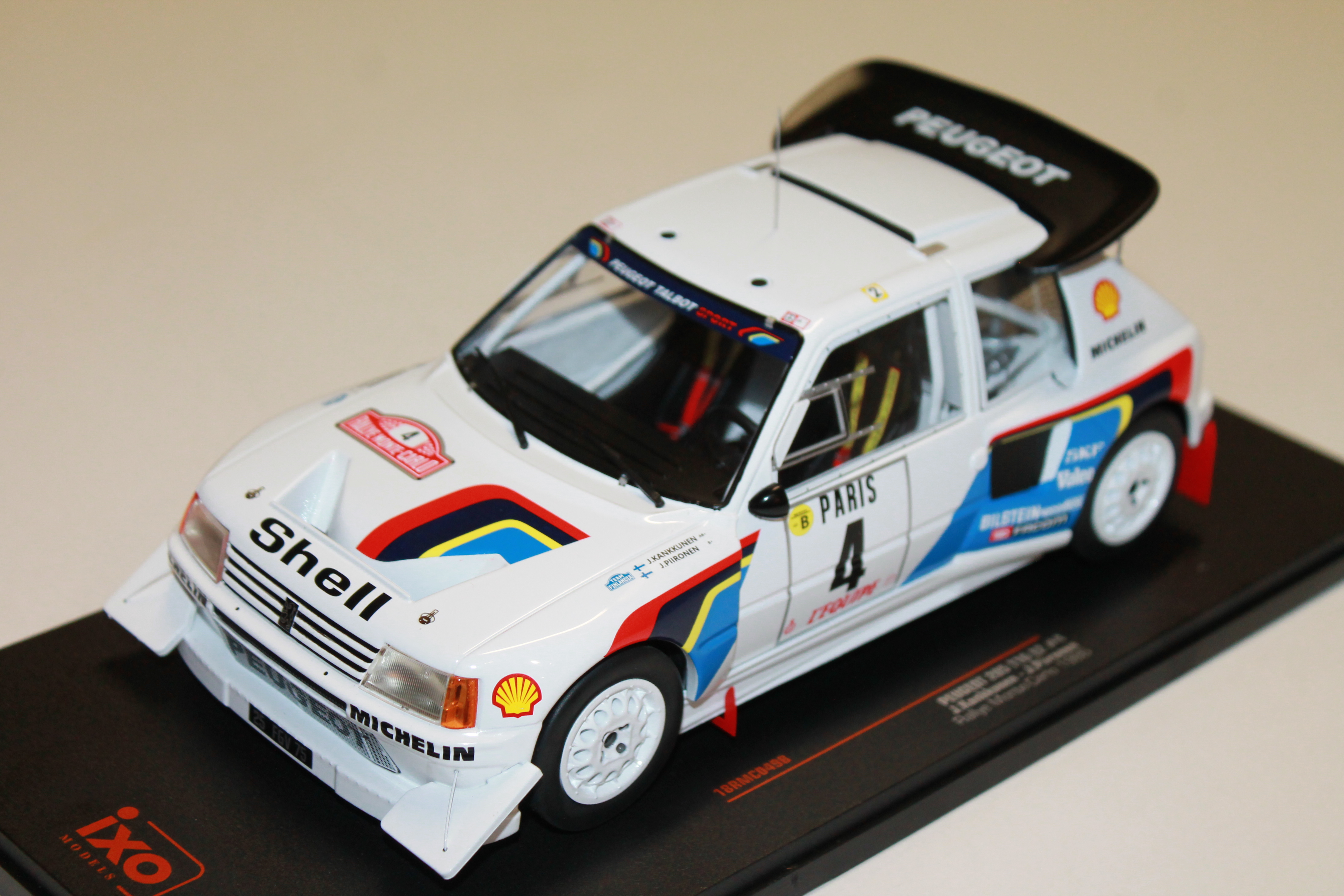 PEUGEOT 205 T16 E2 N°4 RALLYE MONTE CARLO 1986 IXO 1/18°