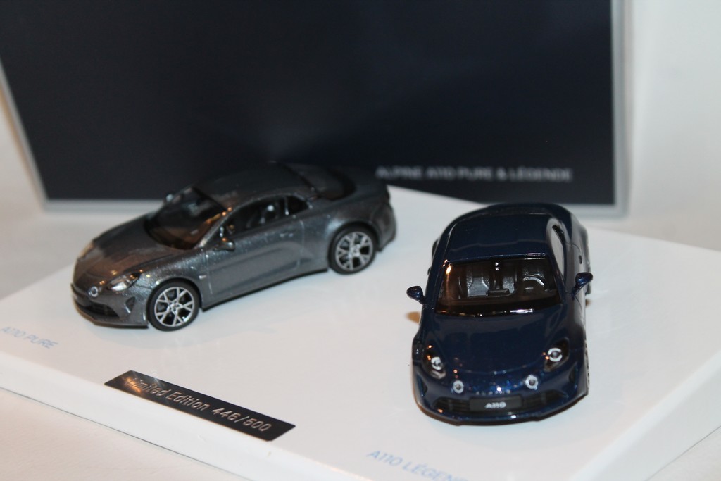 COFFRET ALPINE A110 PURE & LEGENDE GRIS ET BLEU 2018 NOREV 1/43°