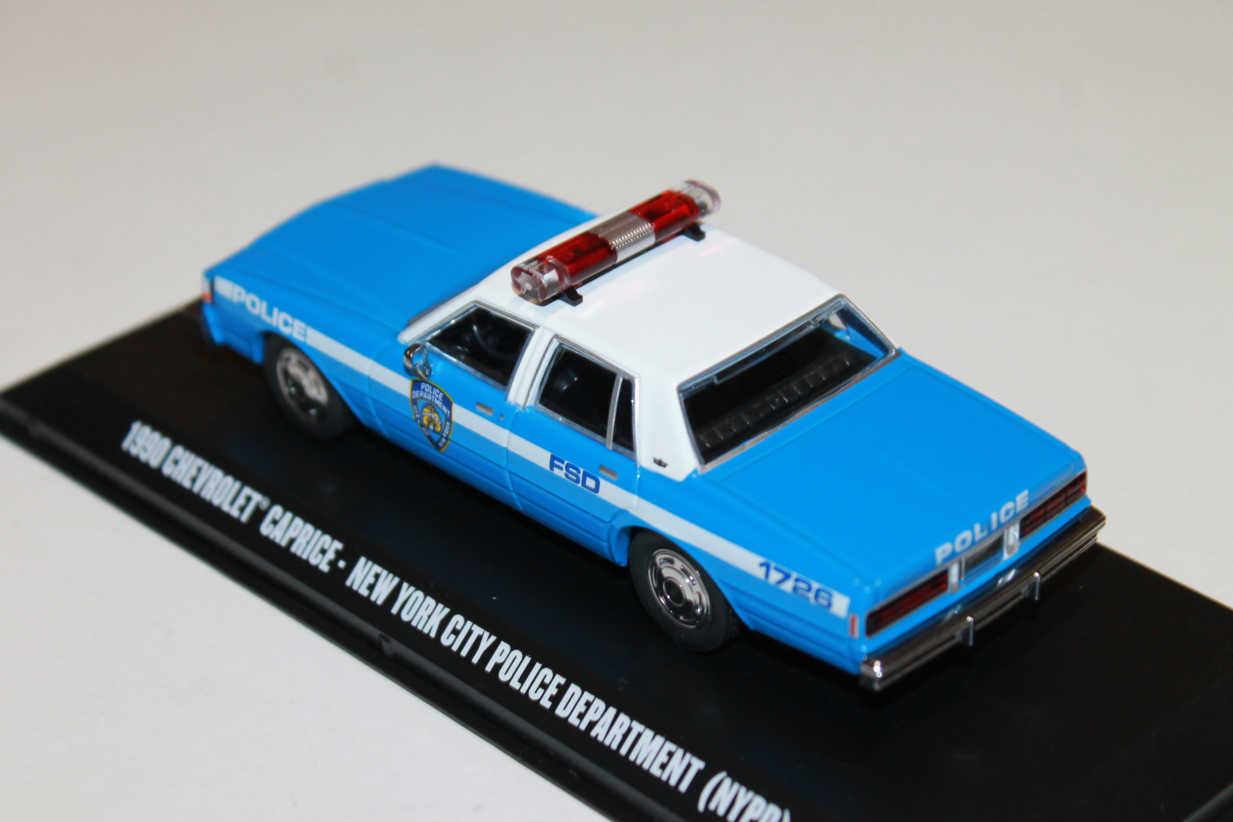 CHEVROLET CAPRICE NY CITY POLICE DEPARTMENT 1990 GREENLIGHT 1/43°
