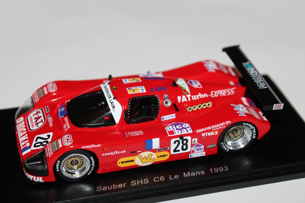 SAUBER SHS C6 N°28 LM1993 SPARK 1/43