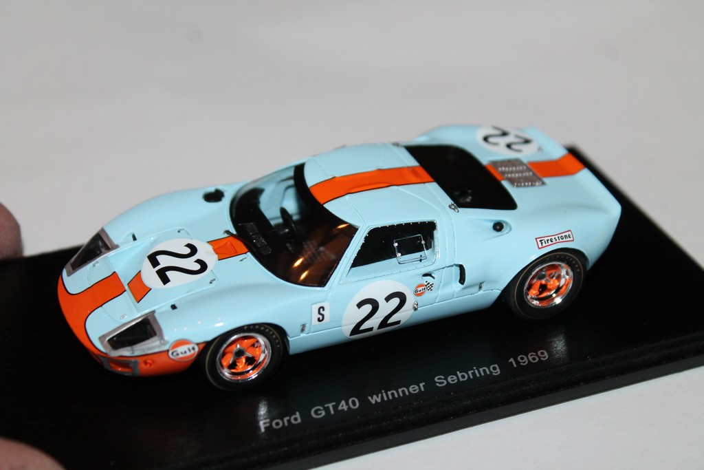 FORD GT40 WIN SEBRING 1969 SPARK 1/43°