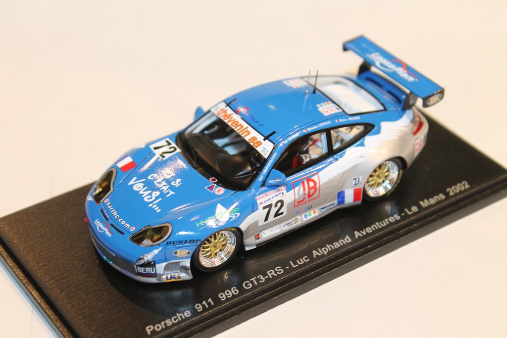 PORSCHE 911 996 GT3 RS N°72 LM2002 SPARK 1/43°