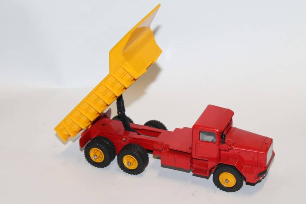 Miniature BERLIET 4x2 porteur Benne Bleu et jaune - Édition ATLAS DINKY