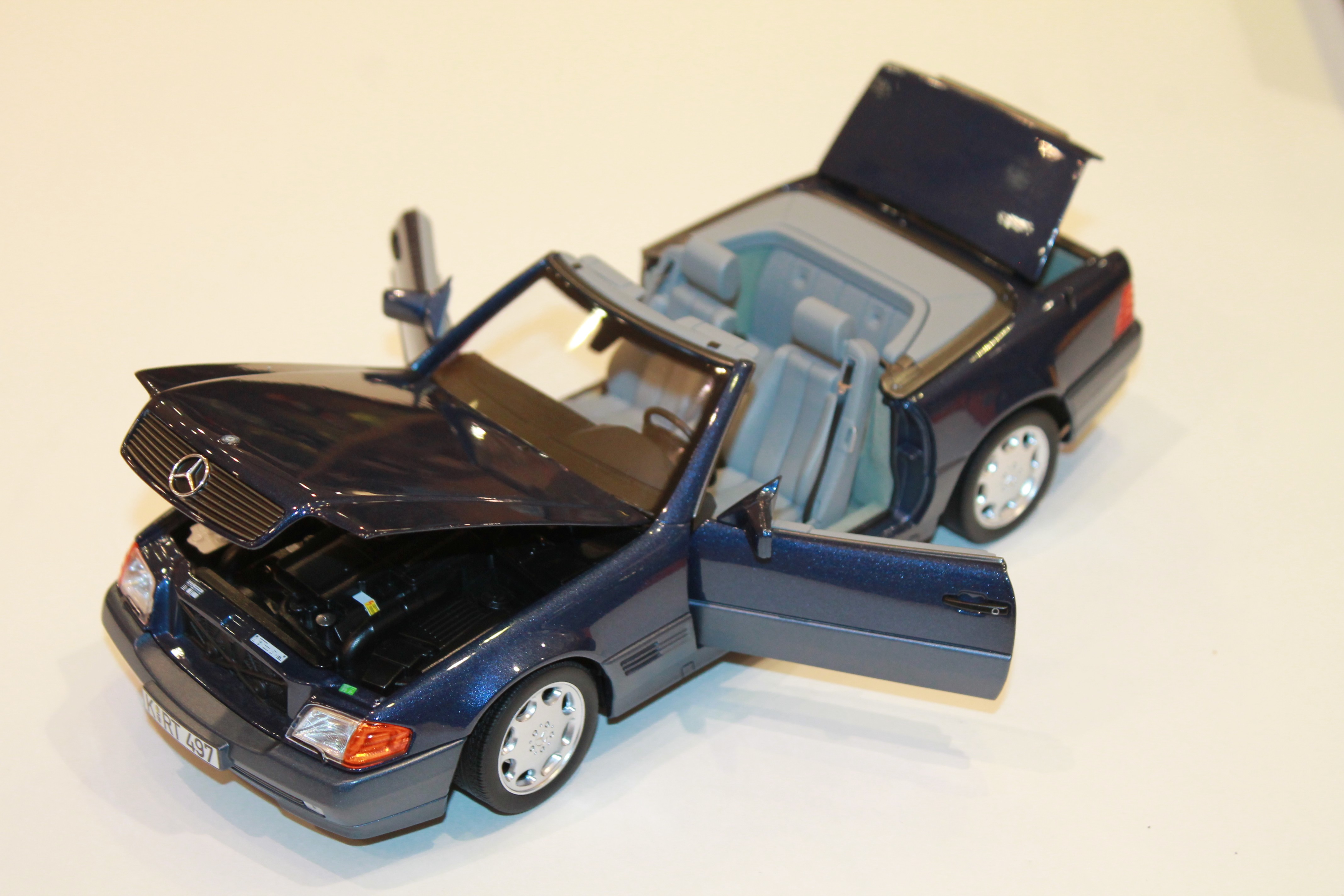MERCEDES-BENZ 500 SL 1989 BLEU NOREV 1/18