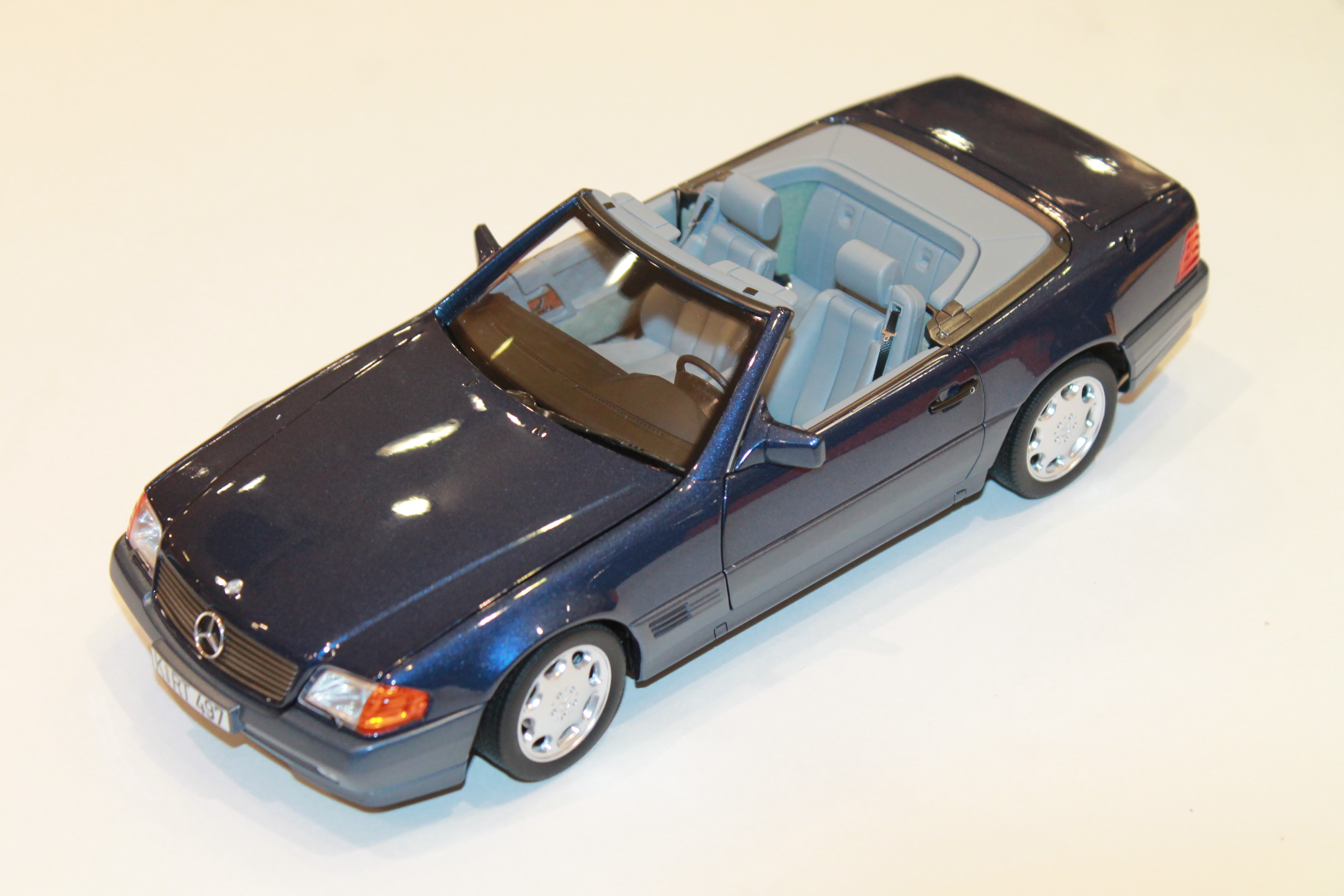 MERCEDES-BENZ 500 SL 1989 BLEU NOREV 1/18