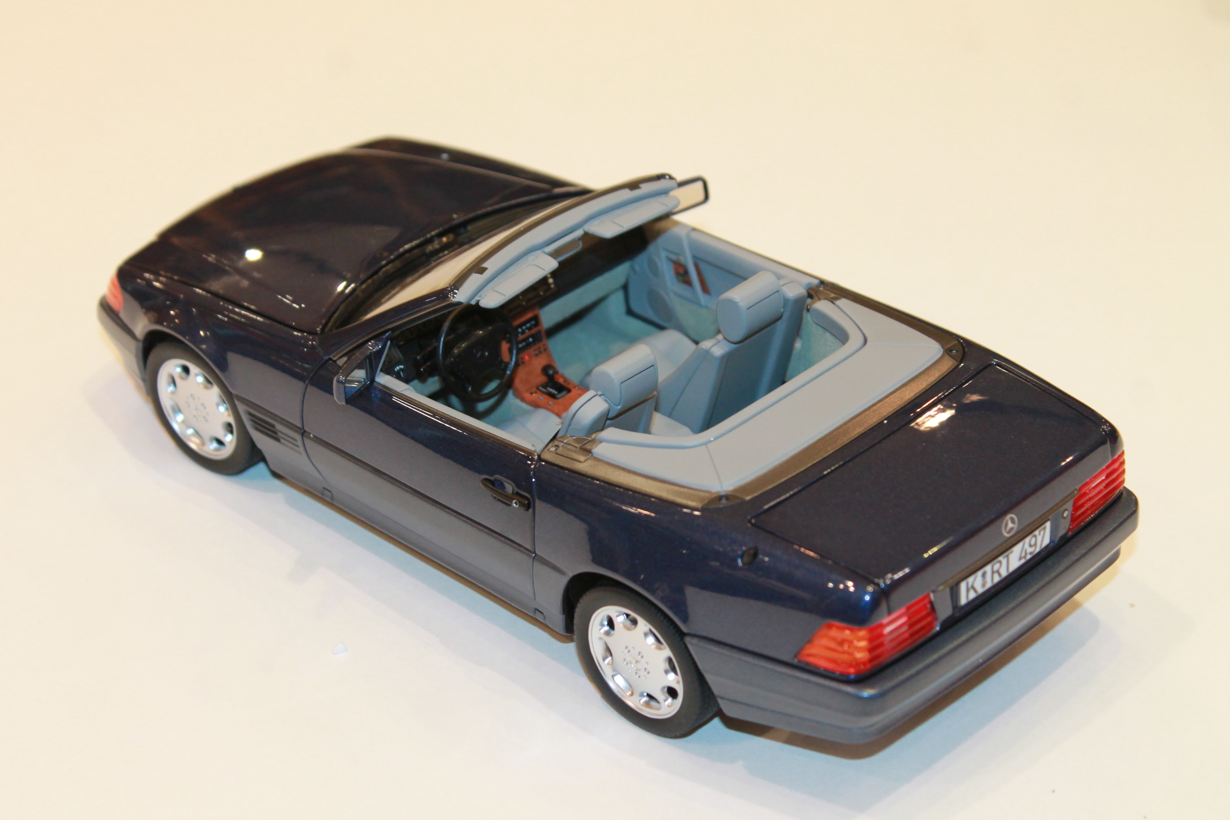 MERCEDES-BENZ 500 SL 1989 BLEU NOREV 1/18