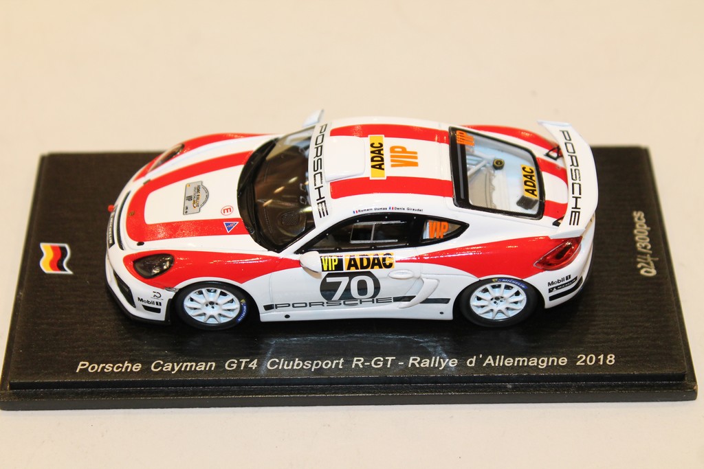 PORSCHE CAYMAN GT4 R GT RALLYE D'ALLEMAGNE 2018 SPARK 1/43°