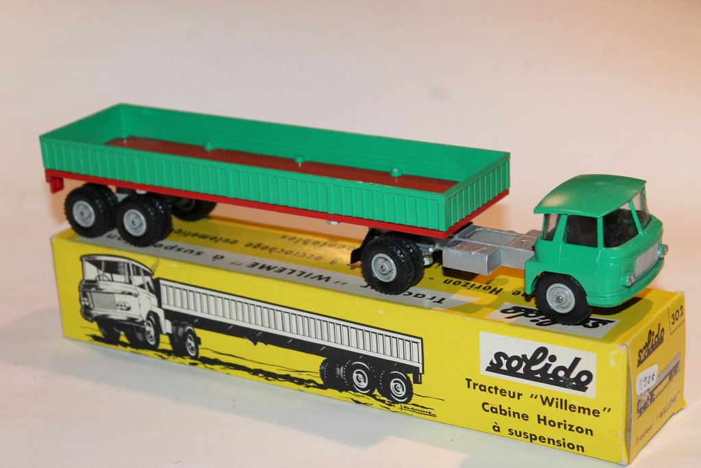 TRACTEUR WILLEME HORIZON REMORQUE PLATEAU SOLIDO 1/43°