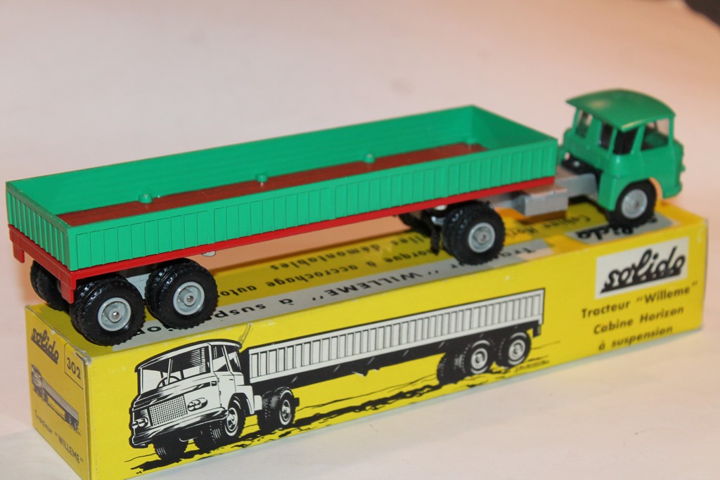 TRACTEUR WILLEME HORIZON REMORQUE PLATEAU SOLIDO 1/43°