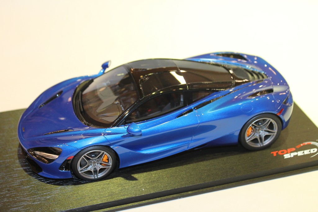 MCLAREN 720S BLEU TOP SPEED 1/18°