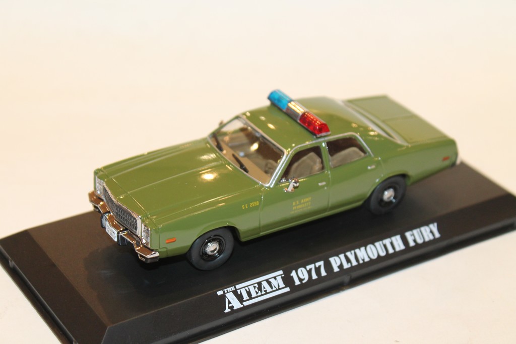 PLYMOUTH FURY "POLICE" "L'AGENCE TOUS RISQUES" 1977 GREENLIGHT 1/43°
