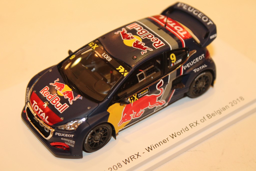 PEUGEOT 208 N°9 WRX WINNER WORLD RX OF BELGIAN 2018 SPARK 1/43°