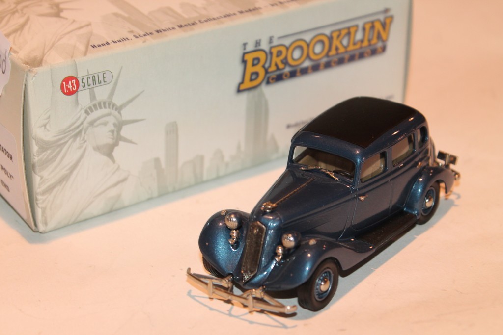 STUDEBAKER DICTATOR 4 DOOR BLEU 1935 BROOKLIN 1/43°