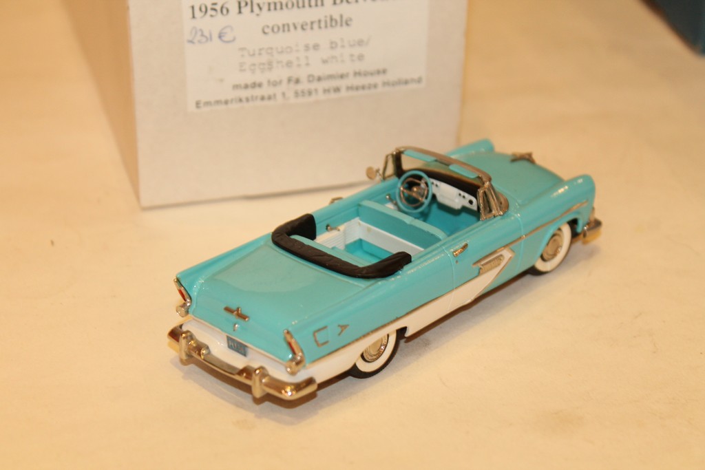 PLYMOUTH BELVEDERE CONVERTIBLE 1956 MADISON MODELS 1/43°