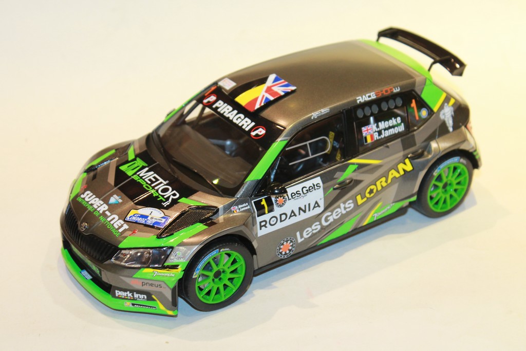 SKODA FABIA R5 N°1 RALLY CONDROZ 2018 IXO 1/18°