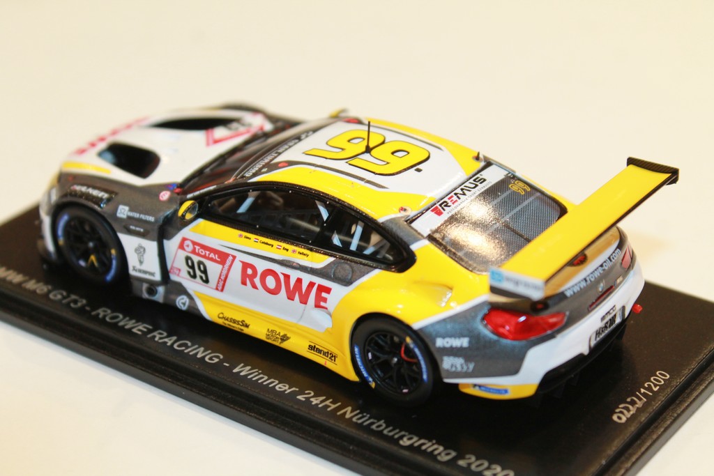 BMW M6 GT3 N°99 ROWE RACING WIN 24H NURBURGRING 2020 SPARK 1/43°