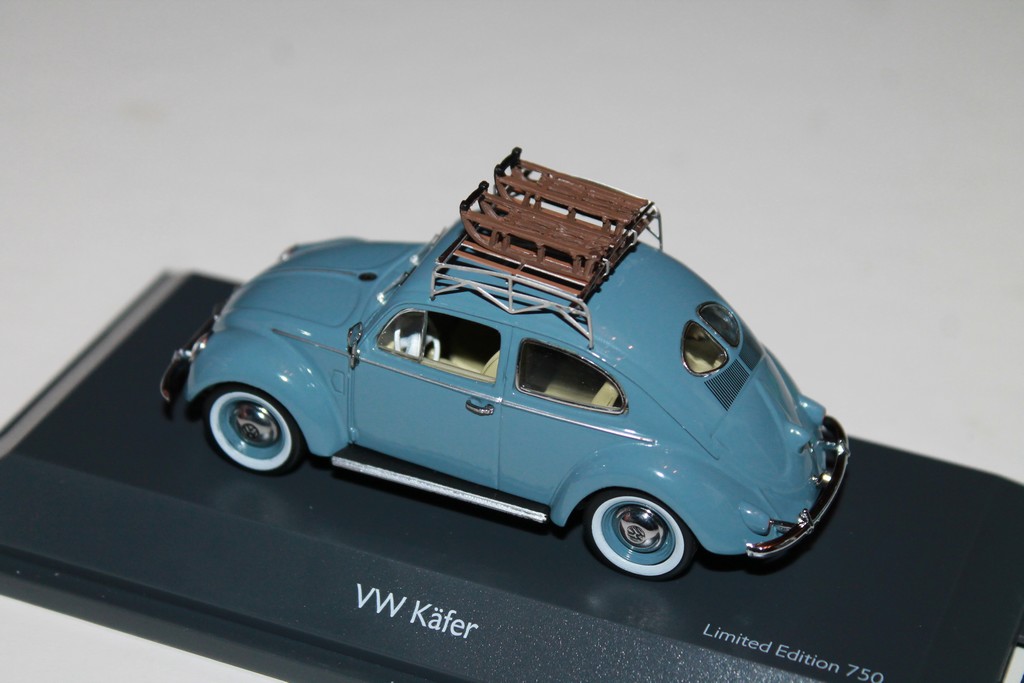 VW COX  SPLIT+GALERIE+SKIS 1955 SCHUCO 1/43°