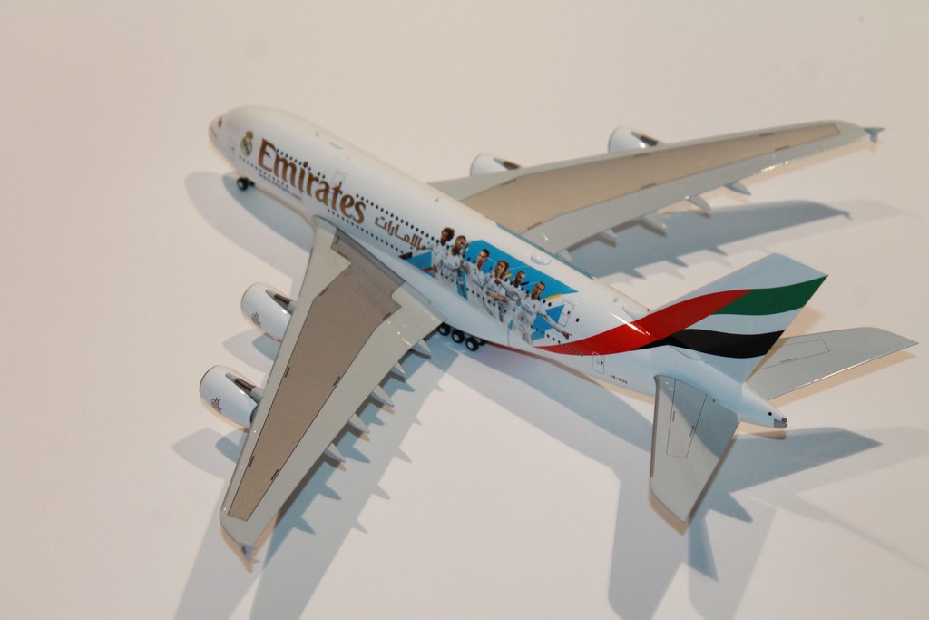 AIRBUS A380-800 EMIRATES REAL MADRID HERPA 1/200°