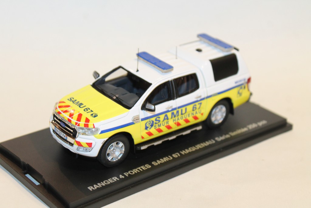 FORD RANGER 4 PORTES SAMU 67 HAGUENAU ALARME 1/43°